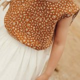 Louise Reversible Vest | Caramel Green Flower