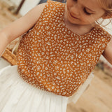 Louise Reversible Vest | Caramel Green Flower