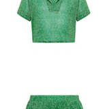 OseMini Green Lumiere Shirt & Shorts set
