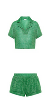 Load image into Gallery viewer, OseMini Green Lumiere Shirt &amp; Shorts set
