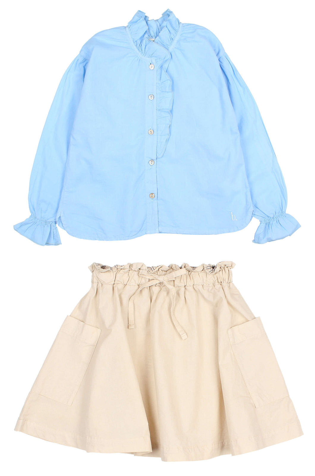 Voile Blouse & Poplin Skirt