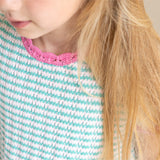 Lola Top & Lara Short Set | Fresh Green Blossom Pink