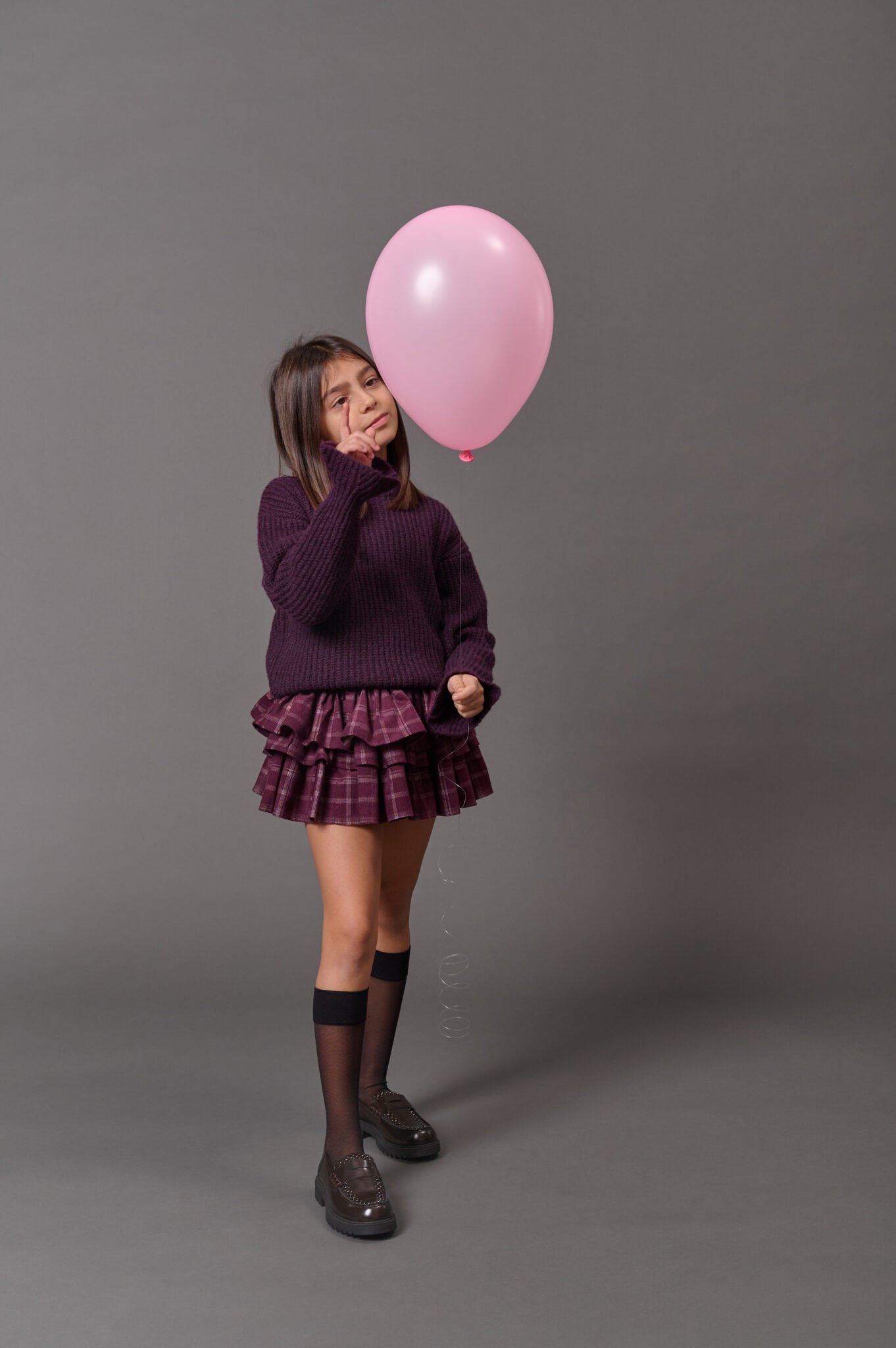 DOUUOD Maglione Contagiosa ribbed wool jumper in viola - campaign