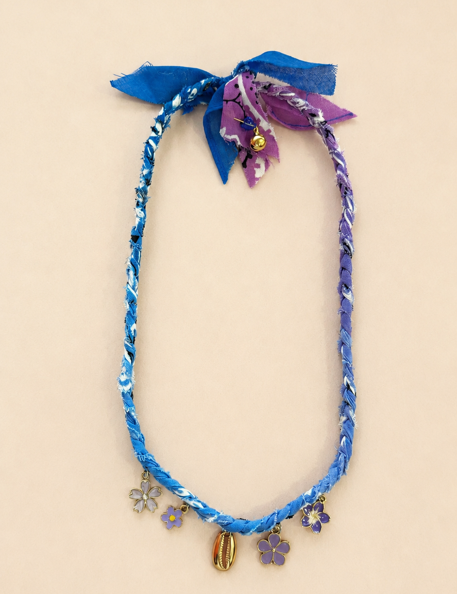 Bandana Necklace with Charms