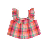 Didi Top & Sara Skirt Set | Fuchsia Multi Check