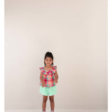 Didi Top & Sara Skirt Set | Fuchsia Multi Check