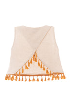 Load image into Gallery viewer, Tassel Linen Top &amp; Skirt Set (orange)
