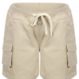 Beige Boy’s Cotton Stretch Shorts