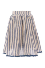 Load image into Gallery viewer, Tassel Linen Top &amp; Skirt Set (blue)
