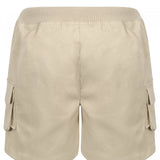Beige Boy’s Cotton Stretch Shorts
