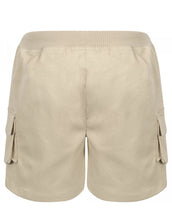 Load image into Gallery viewer, Beige Boy’s Cotton Stretch Shorts
