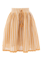 Load image into Gallery viewer, Tassel Linen Top &amp; Skirt Set (orange)
