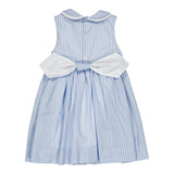 Maud Smocked Dress | Blue Stripes