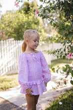 Load image into Gallery viewer, Pink Gingham Balloon Dress with Scrunchie
