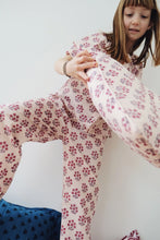 Load image into Gallery viewer, KIDS PYJAMAS IN ORGANIC COTTON - PINK FLOWER
