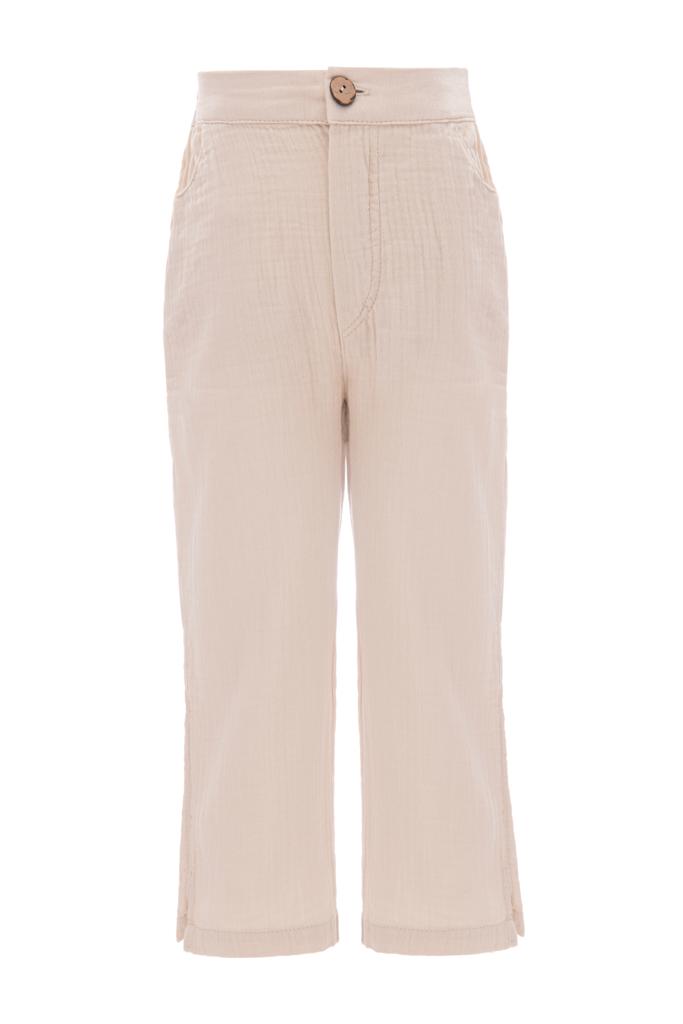 Light Beige Cotton Trousers