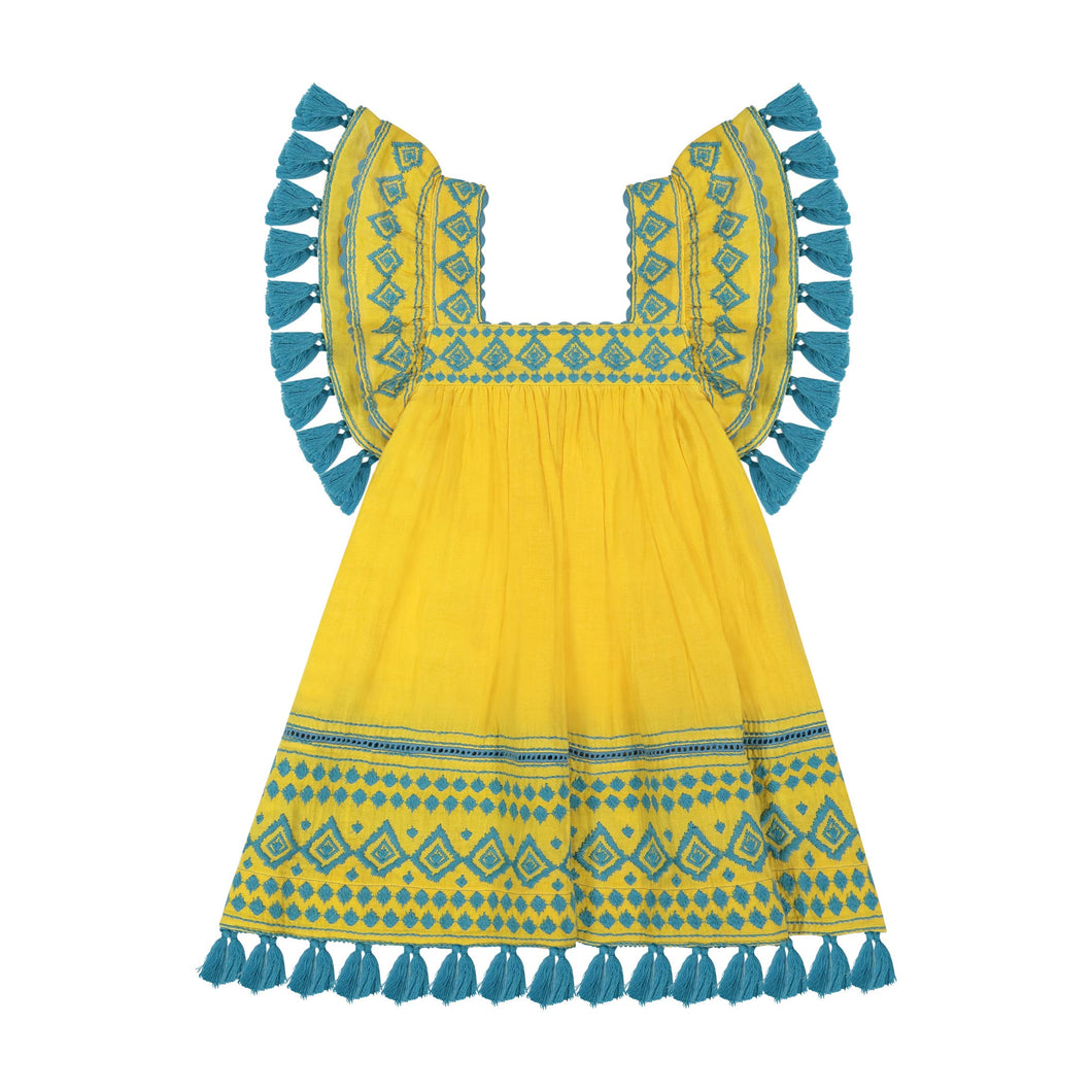 Serena Tassel Dress-Soleil