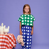 Checks Trousers White/Blue