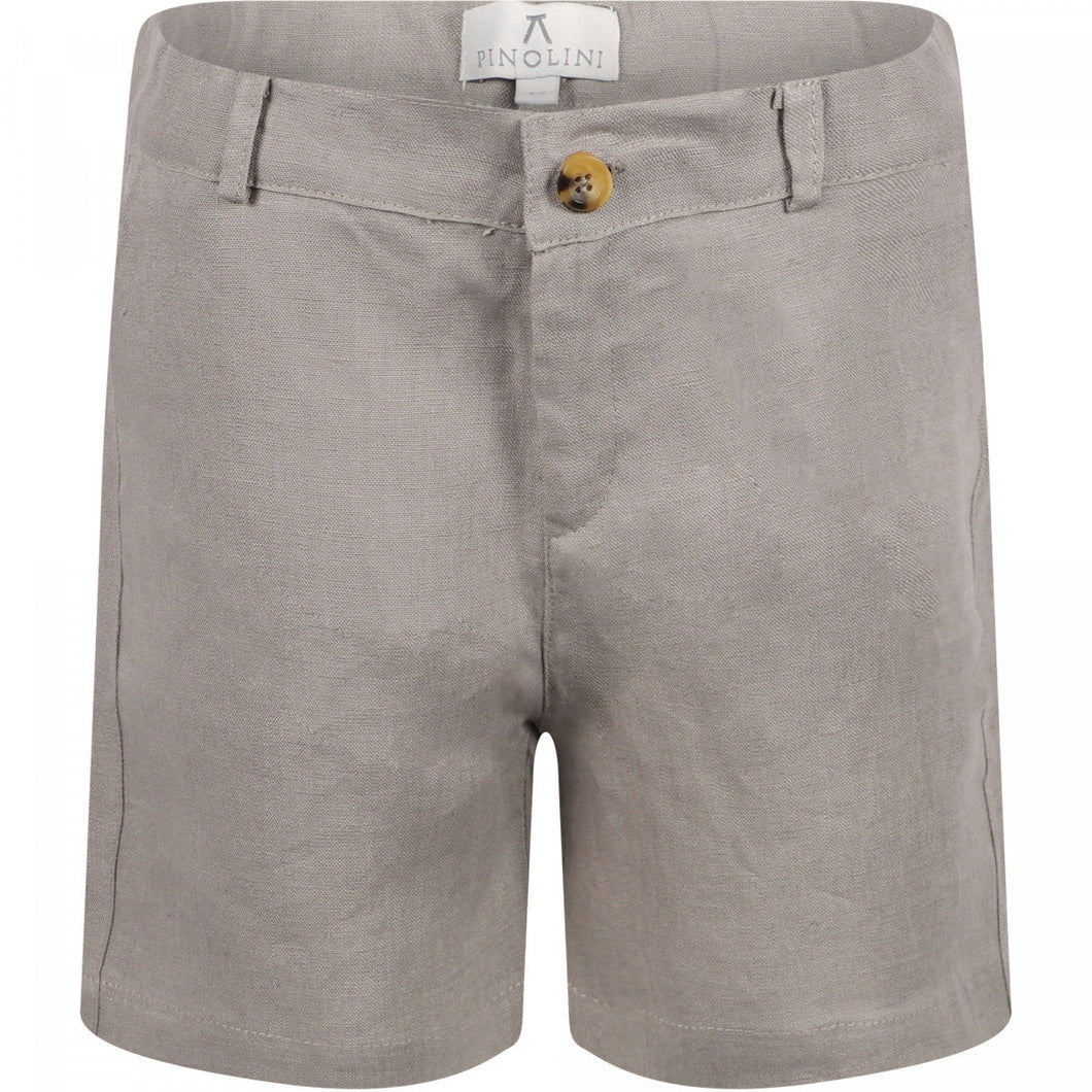 Grey Linen Shorts