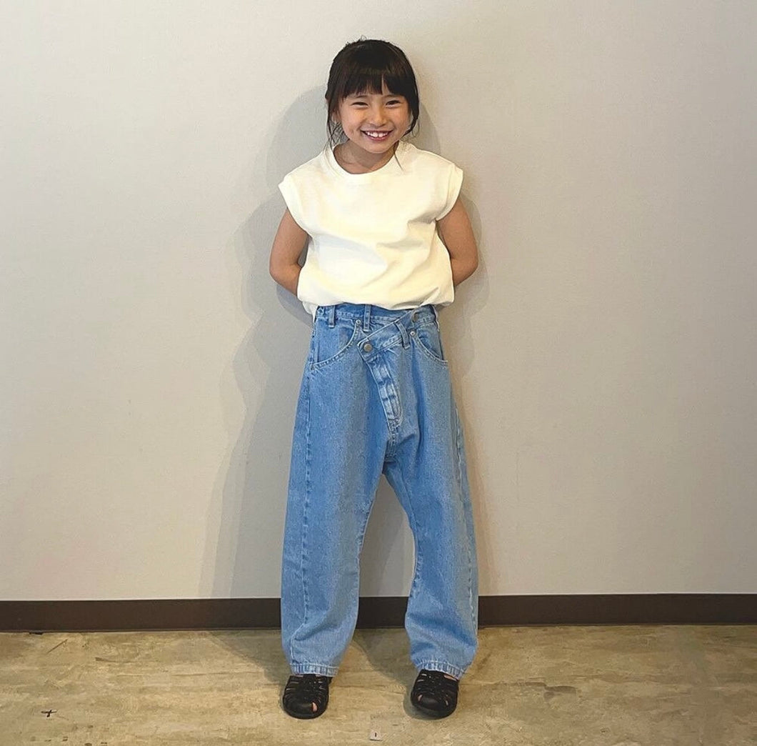 Asymmetric Denim Pants